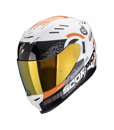 Casque intégral SCORPION EXO-520 EVO AIR TITAN - Blanc-Noir-Orange