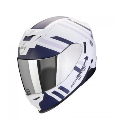 Casque intégral SCORPION EXO-520 EVO AIR BANSHEE - Blanc mat-Bleu-Violet