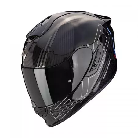 Casque intégral SCORPION EXO-1400 EVO II CARBON AIR REIKA - Noir-Argent-Bleu (ECE22.06)