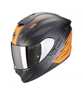 Integralhelm SCORPION EXO-1400 EVO II LUMA FIBRE - Mattschwarz-Orange (ECE22-06)