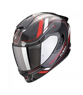 Casque intégral SCORPION EXO-1400 EVO II CARBON MIRAGE - Noir-Rouge-Blanc (ECE22-06)