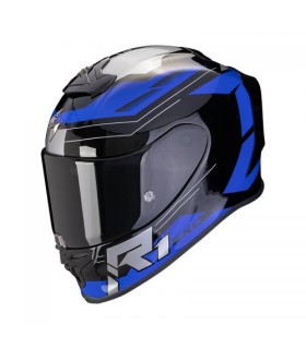 Integralhelm SCORPION EXO-R1 EVO BLAZE FIBRE (ECE22-06) - Schwarz-Blau