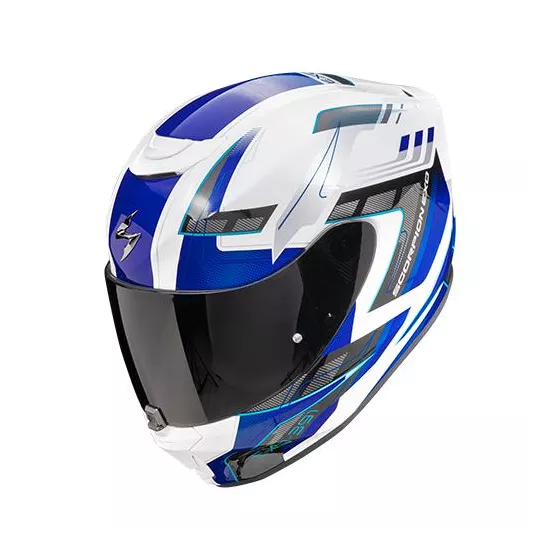 Casque intégral Scorpion Exo-391 Captor blanc bleu (ECE22-06) - degriffbike.ch