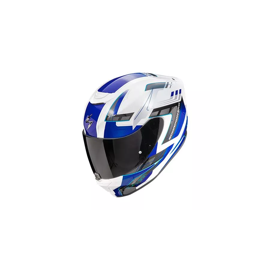 Casque intégral Scorpion Exo-391 Captor blanc bleu (ECE22-06) - degriffbike.ch