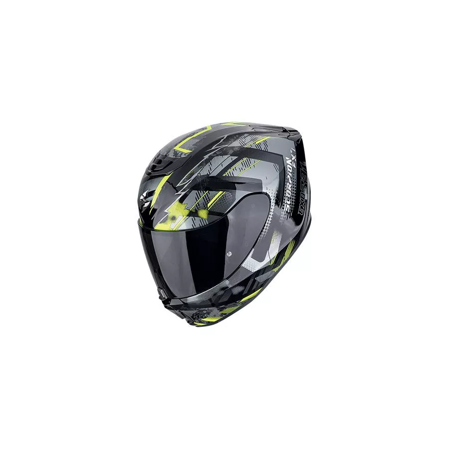 Casque intégral Scorpion Exo-391 Clutter noir jaune fluo (ECE22-06) - degriffbike.ch