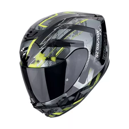 Casque intégral SCORPION EXO-391 Clutter - Noir-Jaune fluo (ECE22-06)