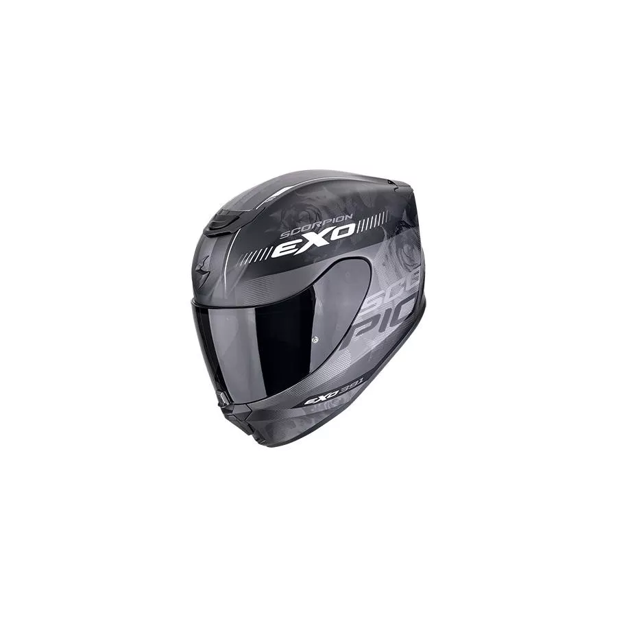 Casque intégral Scorpion Exo-391 AVA noir mat argent (ECE22-06) - degriffbike.ch