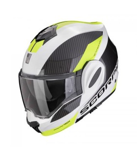 Casque modulable SCORPION EXO-TECH EVO TEAM Blanc-Jaune (ECE22-06)