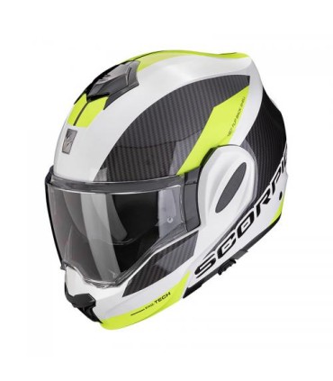 Casque modulable SCORPION EXO-TECH EVO TEAM (ECE22-06) - Blanc-Jaune