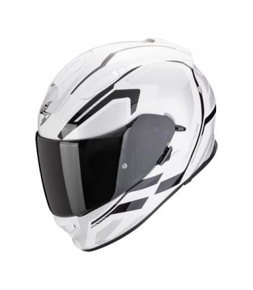 Casque Intégral SCORPION EXO-491 KRIPTA Blanc-Noir (ECE 22-06)