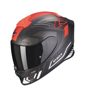 SCORPION EXO-R1 EVO CARBON AIR SUPRA Integralhelm Mattschwarz-Grau-Weiß (ECE22.06)