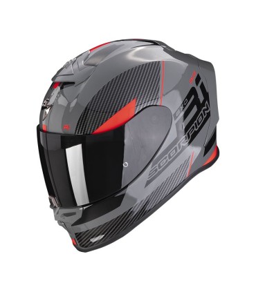 Casque intégral SCORPION EXO-R1 EVO AIR FINAL (ECE22.06) - Gris-Noir-Rouge