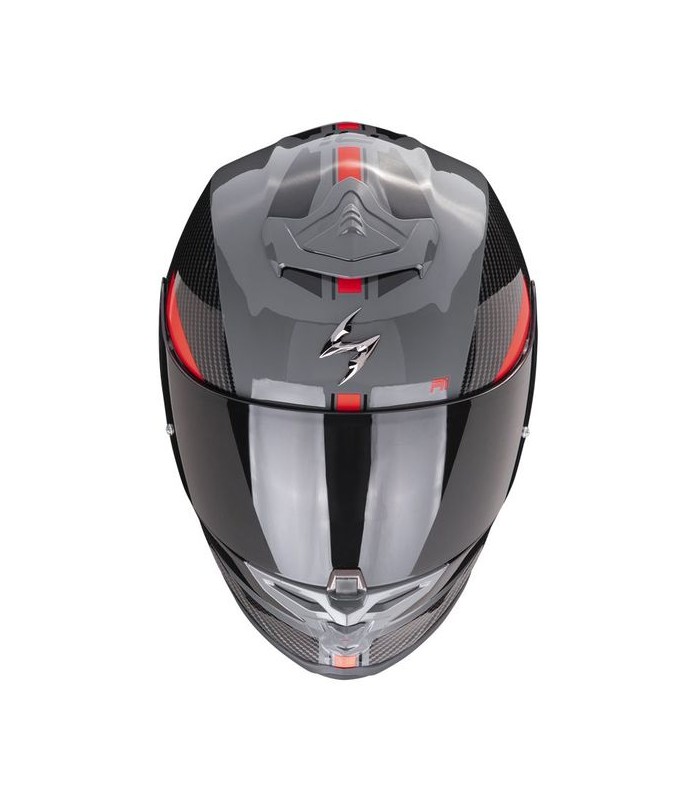 Scorpion Exo-R1 Evo Air Final Integralhelm grau schwarz rot - degriffbike.ch