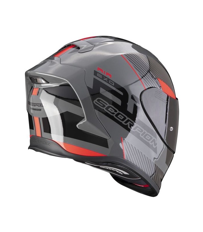 casque intégral scorpion exo-r1 evo air final gris noir rouge - degriffbike.ch