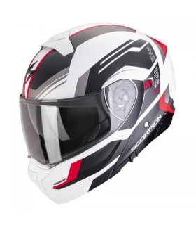 casque modulable scorpion exo-930 evo sikon blanc mat noir - degriffbike.ch