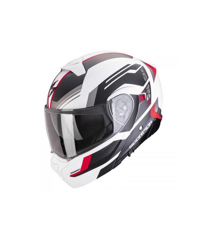 casque modulable scorpion exo-930 evo sikon blanc mat noir - degriffbike.ch