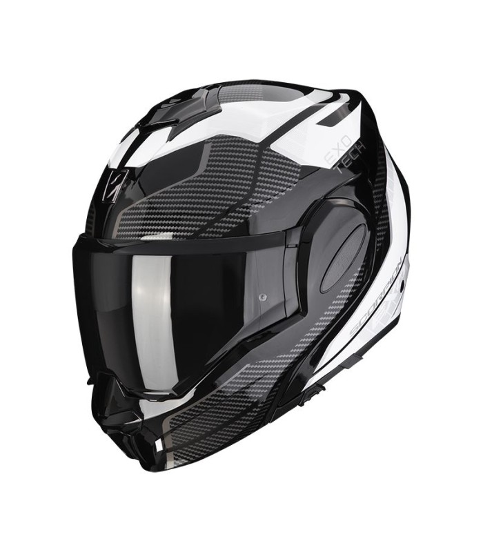 casque modulable Scorpion Exo-Tech Evo Animo noir blanc - degriffbike.ch