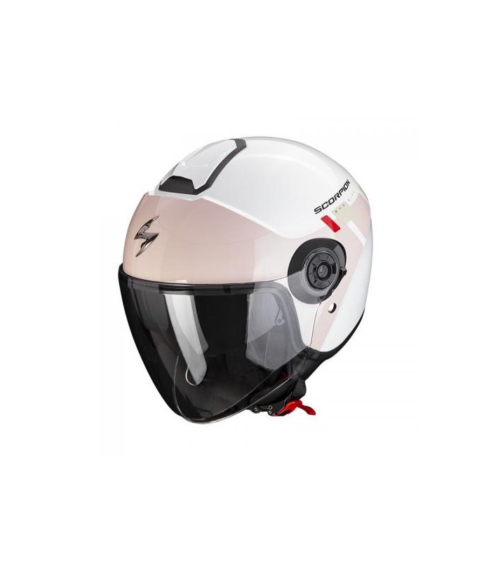 casque jet scorpion exo-city II mall blanc rose vert - degriffbike.ch