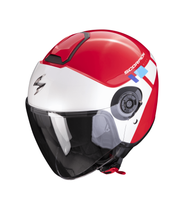 Casque Jet SCORPION EXO-CITY II MALL Rouge-Blanc (ECE22.06)