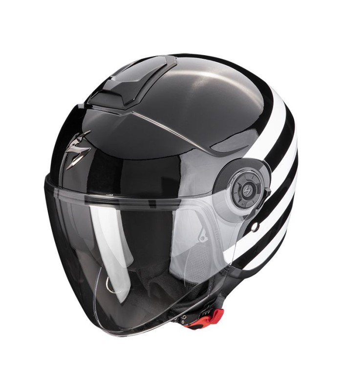 casque jet scorpion exo-city II bee noir blanc -degriffbike.ch