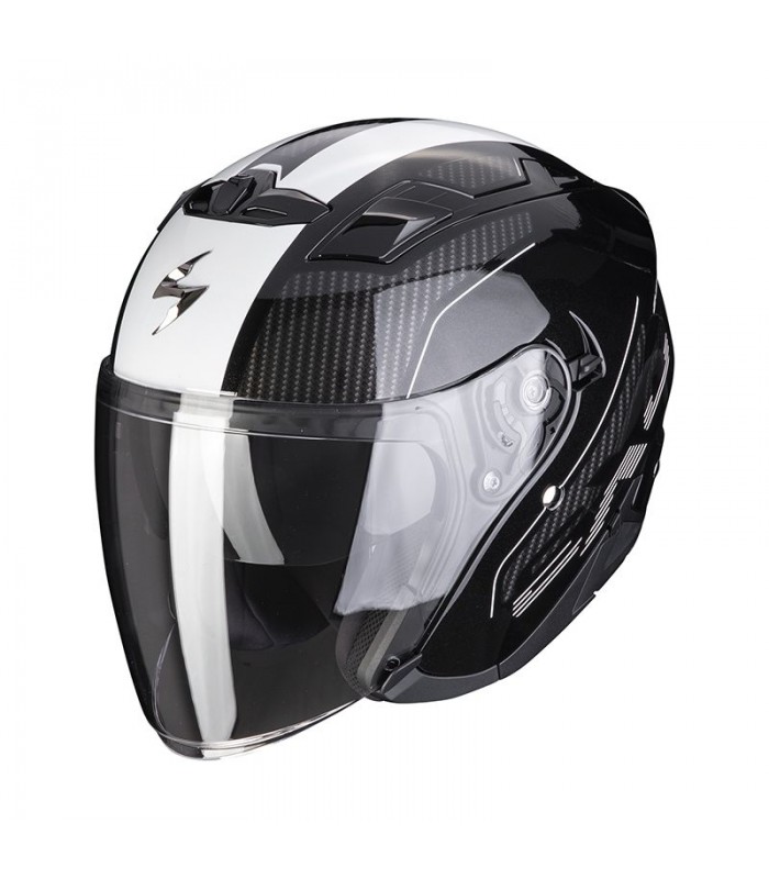 casque moto jet Scorpion Exo-230 Condor noir blanc - degriffbike.ch