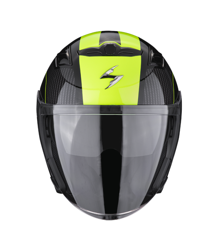 casque moto jet Scorpion Exo-230 Condor noir jaune fluo - degriffbike.ch