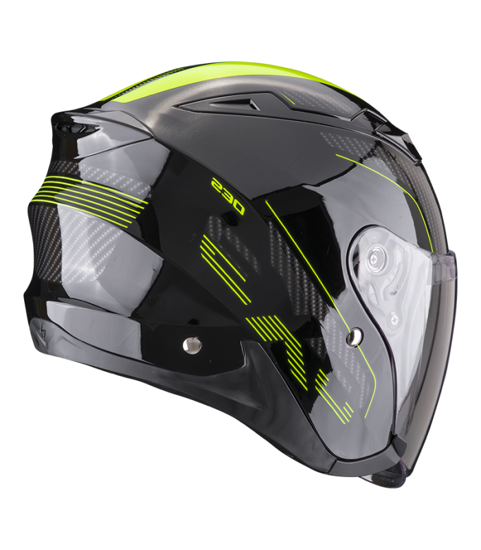 casque moto jet Scorpion Exo-230 Condor noir jaune fluo - degriffbike.ch