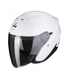 Scorpion Exo-230 schlichter weißer Jet-Motorradhelm - degriffbike.ch