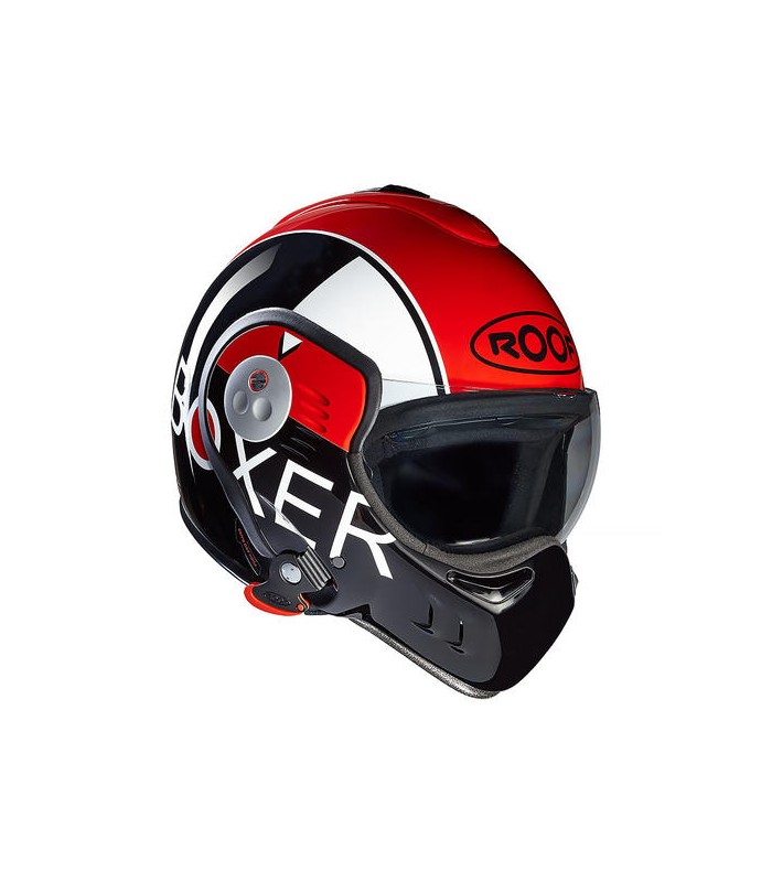 casque modulable roof boxer v8 grafic noir rouge - degriffbike.ch