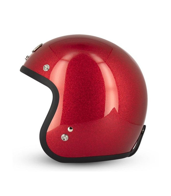 Casque jet gasoline cafe Racer S250 Rouge pailleté - degriffbike.ch