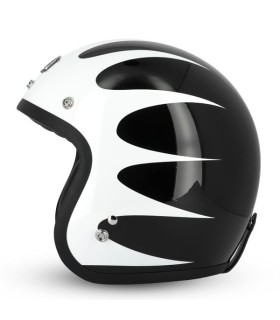 Casque jet gasoline cafe Racer S250 Noir-Blanc - degriffbike.ch