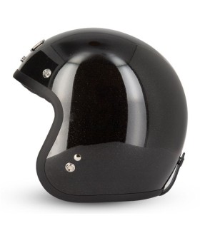 Casque jet gasoline cafe Racer S250 Noir pailleté - degriffbike.ch